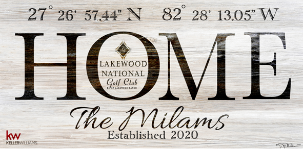 Custom Lakewood National Geo Location Home Canvas (Whitewash)