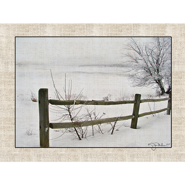 Lake Zorinsky Fence Canvas