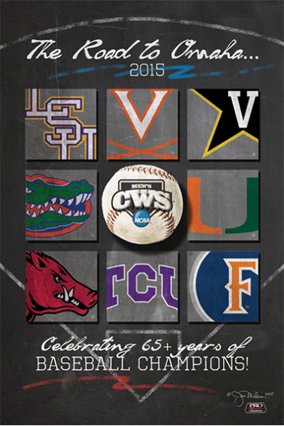 "NCAA 2015 CWS Team Print" - Archive Sample