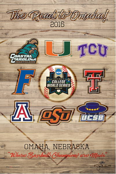 "NCAA 2016 CWS Team Print"  - Archive Sample