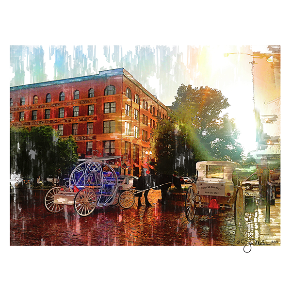 Old Market After the Rain Canvas