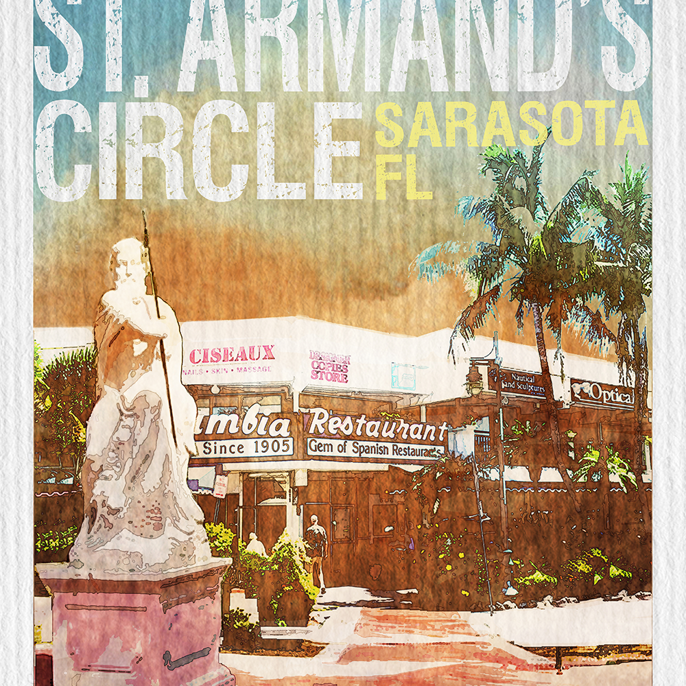 St. Armand's Circle Custom Collage Canvas (Contact to Customize Your City)