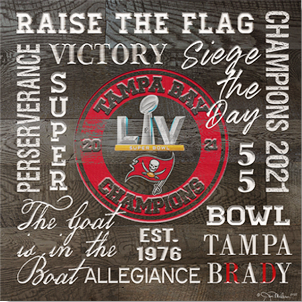 Tampa Bay Word Collage Canvas