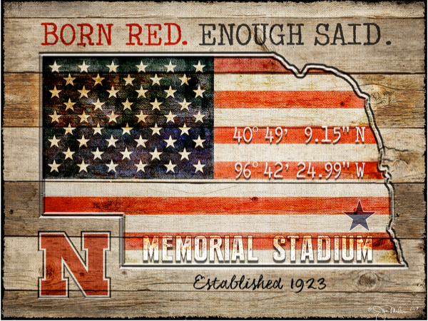 Born Red Husker Canvas