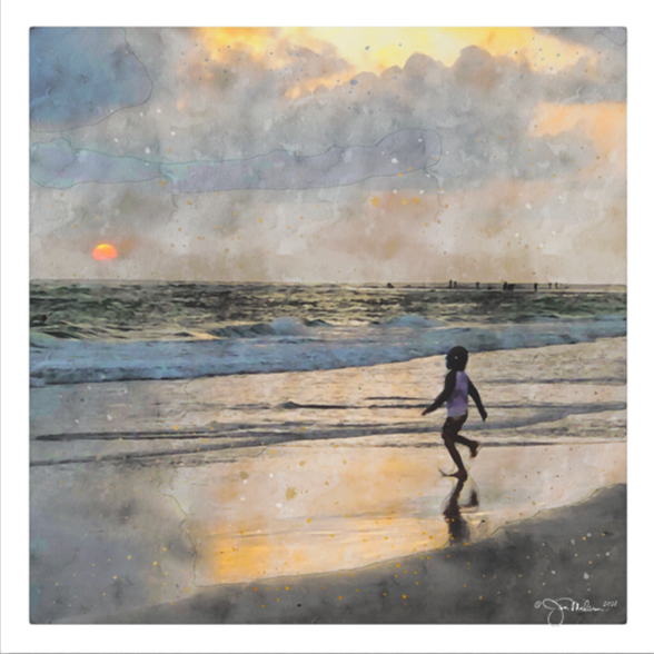 Boy and the Beach Canvas