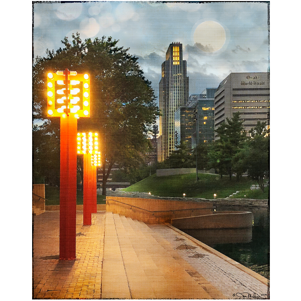 Gene Leahy Mall Lights Canvas