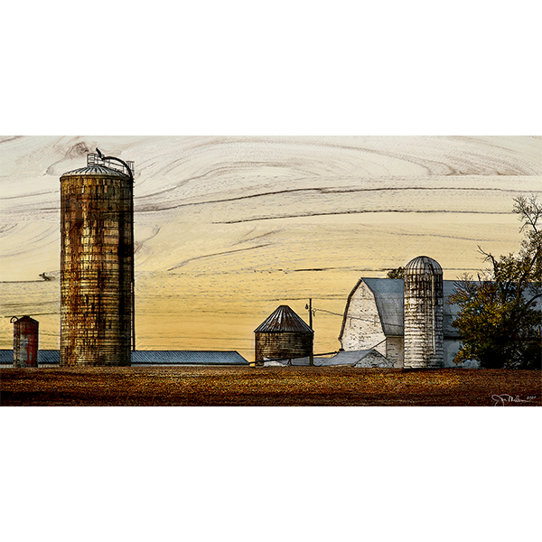 Midwest Silo Wood Canvas