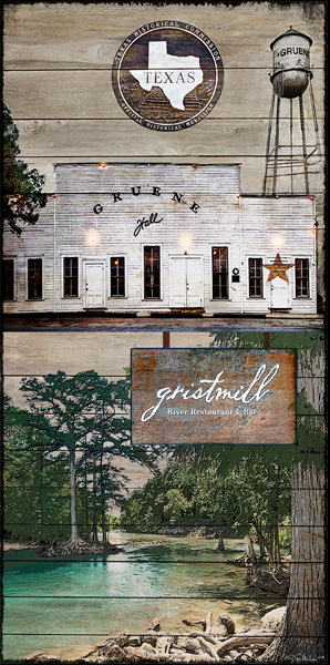 Gruene Texas Collage Canvas