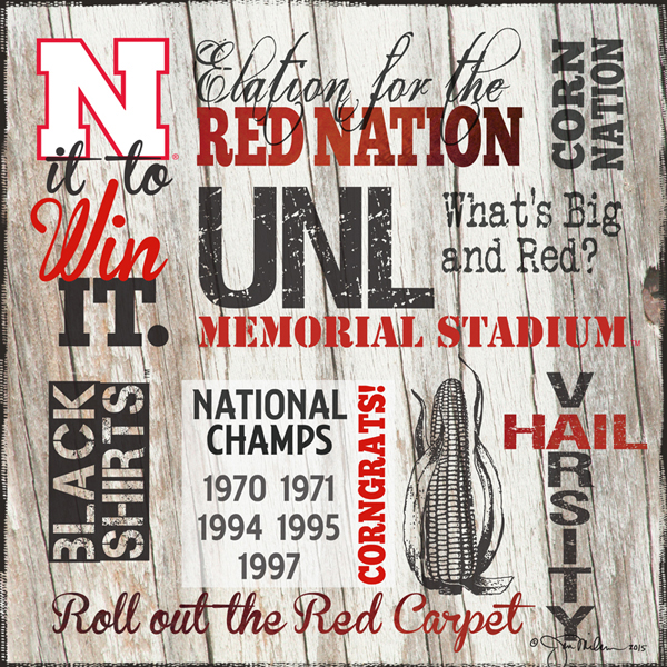 "Husker Collage" Canvas