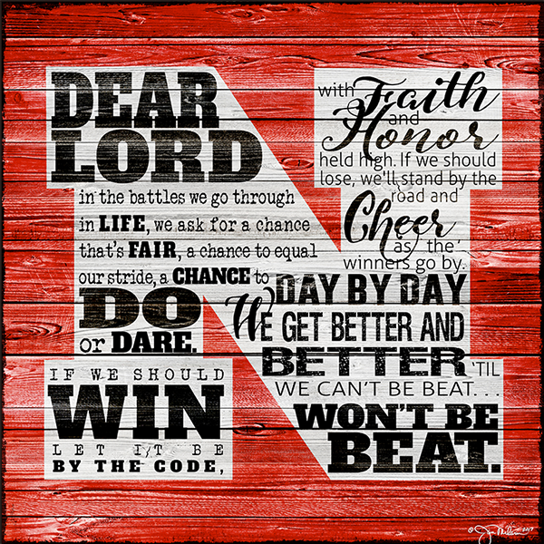 Husker Prayer Canvas