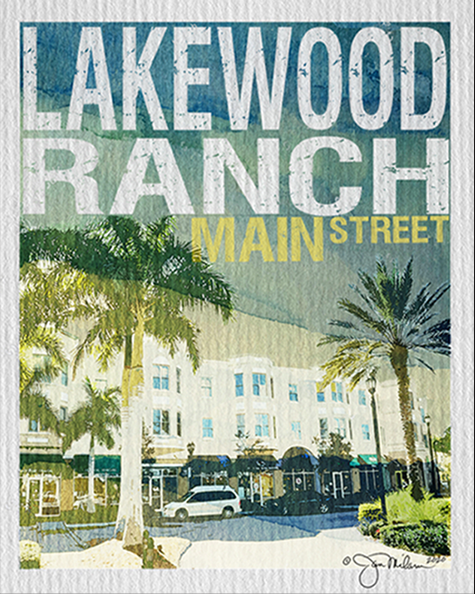 Lakewood Ranch Main Street Collage Canvas (Customize your City)