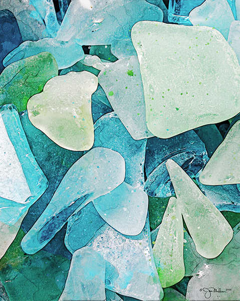 Sea Glass Watercolor 1 Canvas